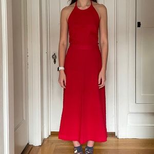 Madewell tie-back swiss dot dress, size O